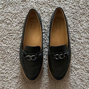 Naturalizer Black Chain Loafers